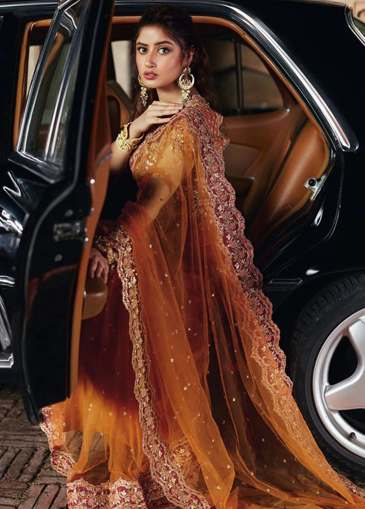 Shadmani by Qalamkar Embroidered Raw Silk Unstitched Saree QLM24SM Raniya - Formals Collection