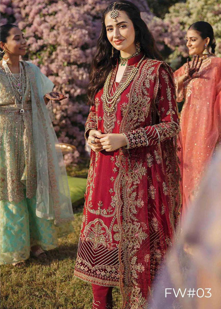 Shadmani Phirsy By Qalamkar Embroidered Velvet Suits Unstitched 3 Piece QLM22SP FW-03 Roma - Wedding Formal Collection