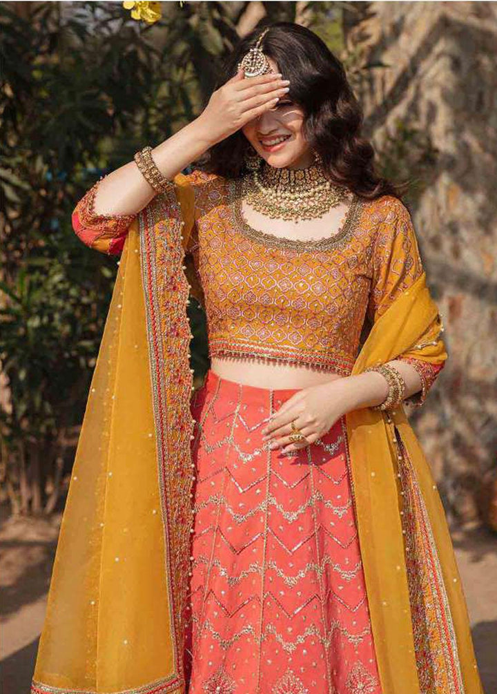 Shadmani Phirsy By Qalamkar Embroidered Raw Silk Suits Unstitched 3 Piece QLM22SP FW-05 Gulshan - Wedding Formal Collection