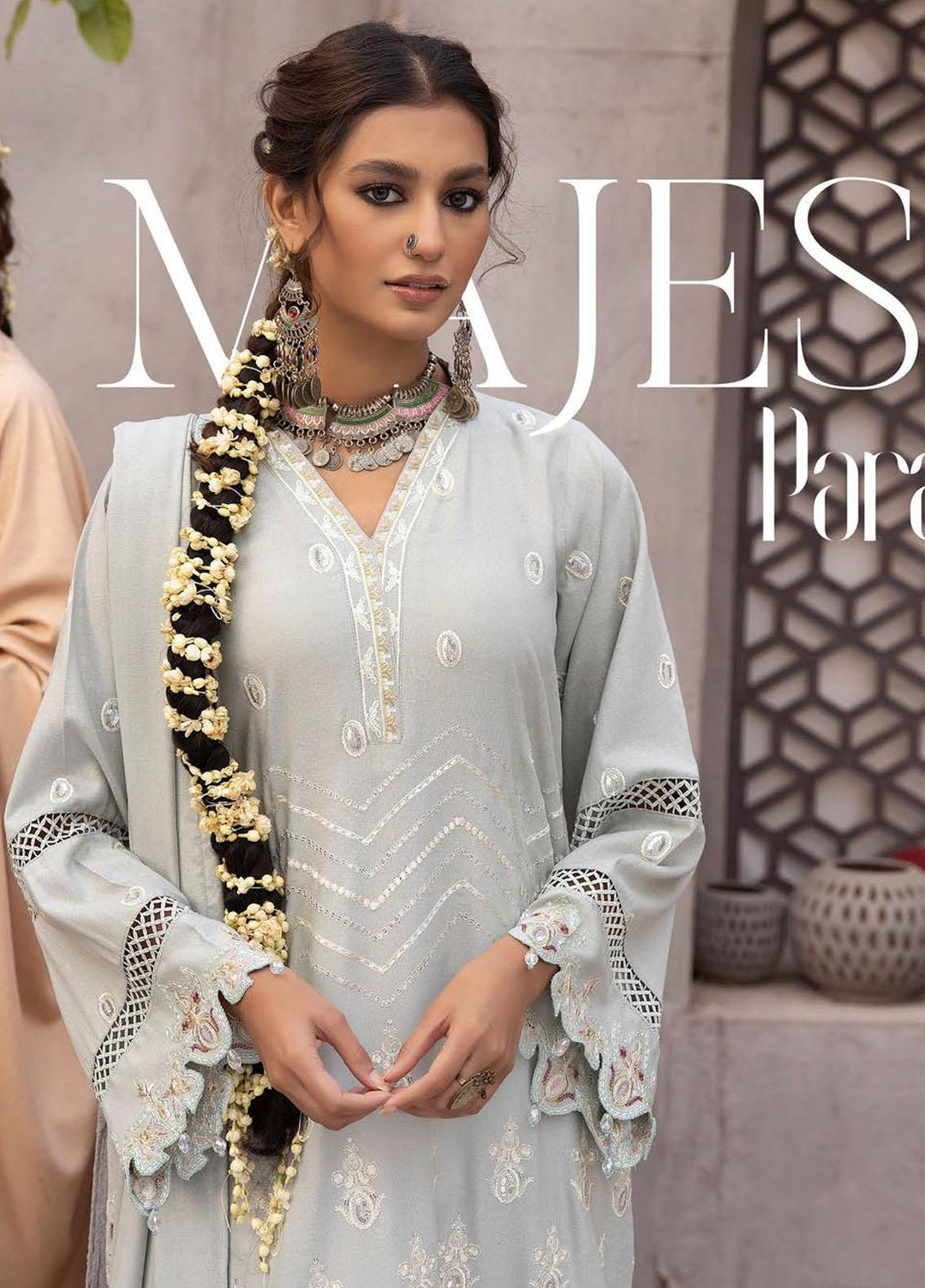 Shadow Stapel by Aalaya Embroidered Karandi Suits Unstitched 3 Piece ALY22SS D-01 - Winter Collection