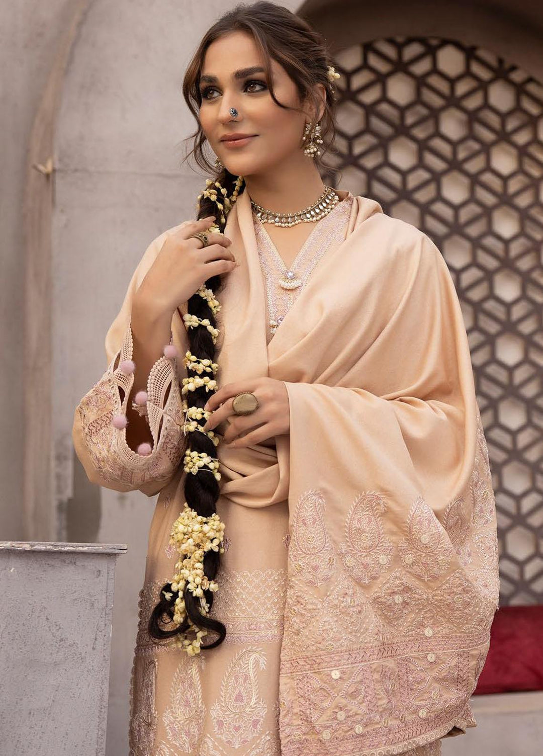 Shadow Stapel by Aalaya Embroidered Karandi Suits Unstitched 3 Piece ALY22SS D-02 - Winter Collection