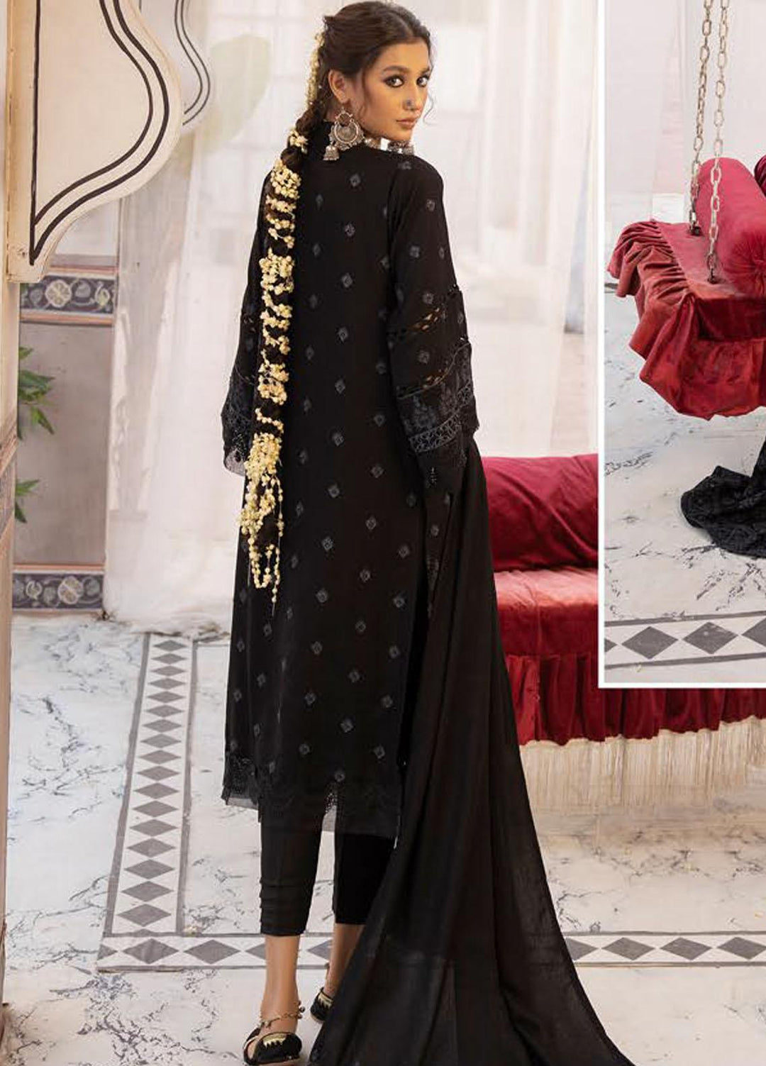 Shadow Stapel by Aalaya Embroidered Karandi Suits Unstitched 3 Piece ALY22SS D-03 - Winter Collection