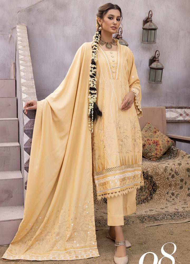 Shadow Stapel by Aalaya Embroidered Karandi Suits Unstitched 3 Piece ALY22SS D-08 - Winter Collection