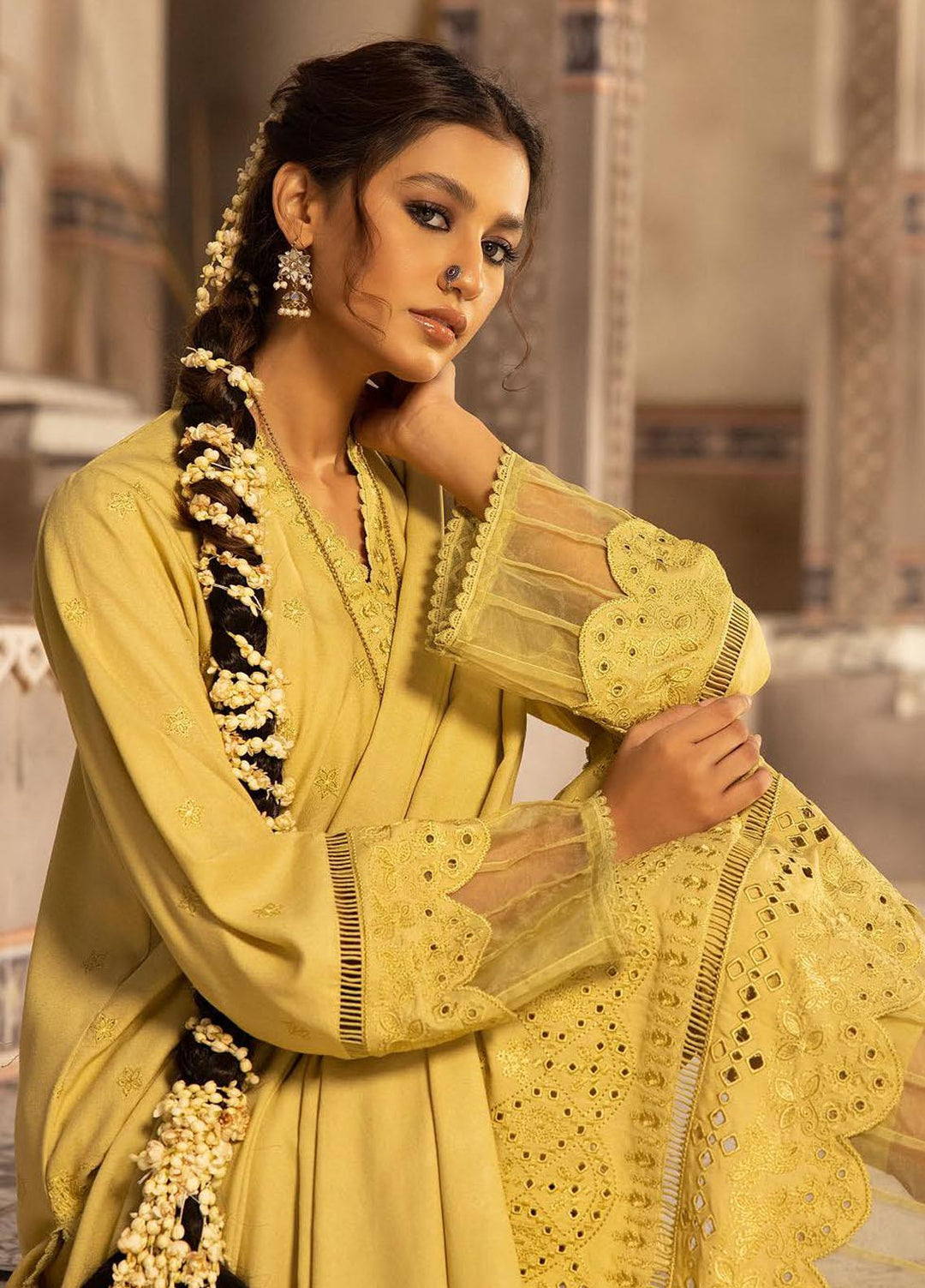 Shadow Stapel by Aalaya Embroidered Karandi Suits Unstitched 3 Piece ALY22SS D-10 - Winter Collection