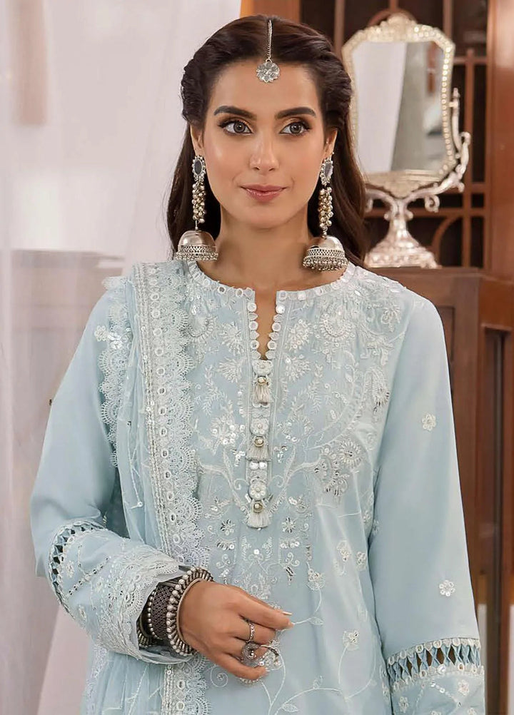 Shadow Work By Asim Jofa Embroidered Lawn Unstitched Suit 3 Piece AJ23SW AJSW-12 - Luxury Festive Collection