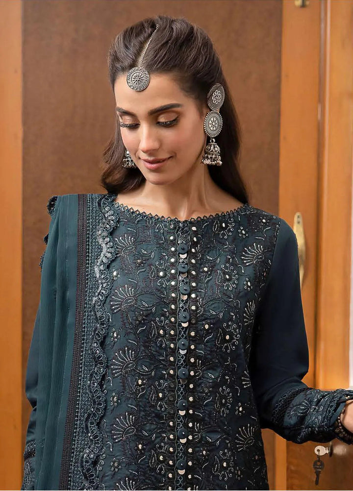 Shadow Work By Asim Jofa Embroidered Lawn Unstitched Suit 3 Piece AJ23SW AJSW-13 - Luxury Festive Collection