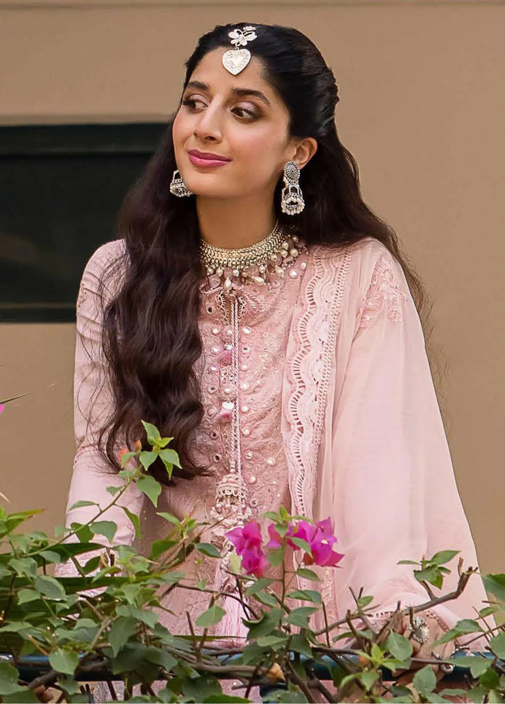 Shadow Work By Asim Jofa Embroidered Lawn Unstitched Suit 3 Piece AJ23SW AJSW-14 - Luxury Festive Collection