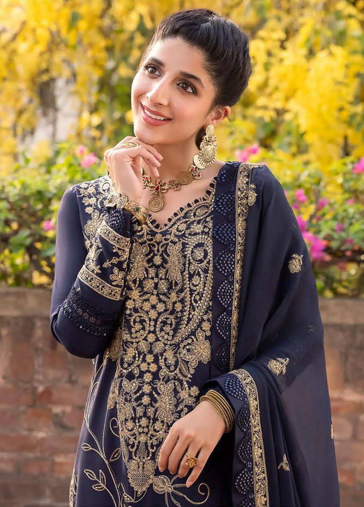 Shadow Work By Asim Jofa Embroidered Lawn Unstitched Suit 3 Piece AJ23SW AJSW-15 - Luxury Festive Collection