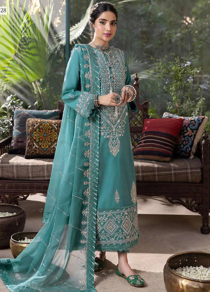 Shadow Work By Asim Jofa Embroidered Lawn Unstitched Suit 3 Piece AJ23SW AJSW-28 - Luxury Festive Collection