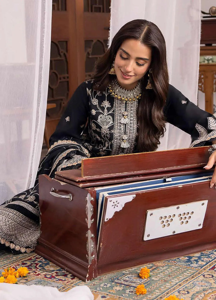Shadow Work By Asim Jofa Embroidered Viscose Unstitched Suit 3 Piece AJ23SW AJSW-27 - Luxury Festive Collection