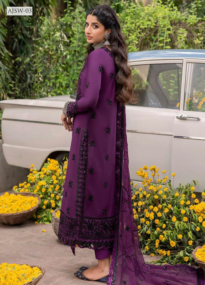 Shadow Work By Asim Jofa Embroidered Cotton Suits Unstitched 3 Piece AJ23SW AJSW-03 - Luxury Festive Collection