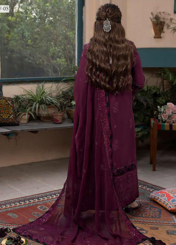 Shadow Work By Asim Jofa Embroidered Lawn Suits Unstitched 3 Piece AJ23SW AJSW-05 - Luxury Festive Collection