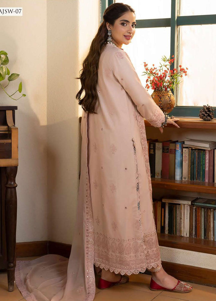 Shadow Work By Asim Jofa Embroidered Lawn Suits Unstitched 3 Piece AJ23SW AJSW-07 - Luxury Festive Collection