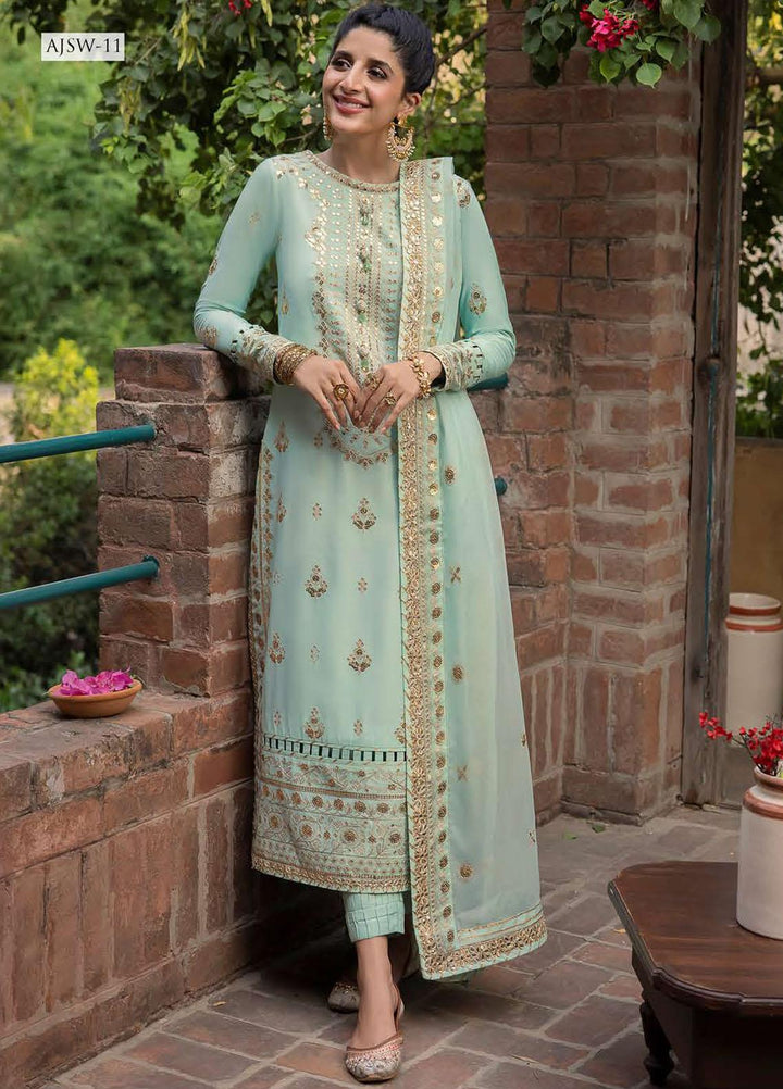 Shadow Work By Asim Jofa Embroidered Lawn Suits Unstitched 3 Piece AJ23SW AJSW-11 - Luxury Festive Collection