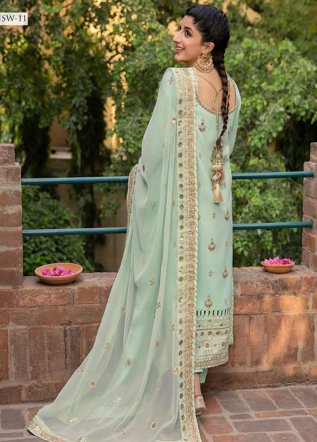 Shadow Work By Asim Jofa Embroidered Lawn Suits Unstitched 3 Piece AJ23SW AJSW-11 - Luxury Festive Collection