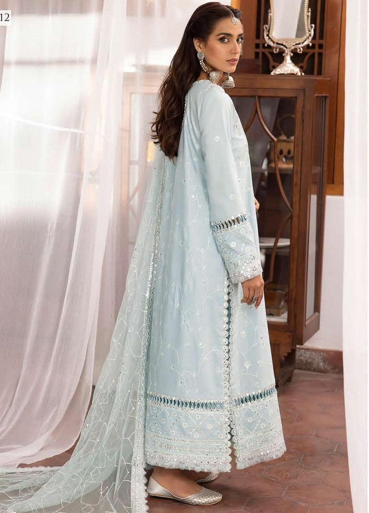 Shadow Work By Asim Jofa Embroidered Lawn Suits Unstitched 3 Piece AJ23SW AJSW-12 - Luxury Festive Collection