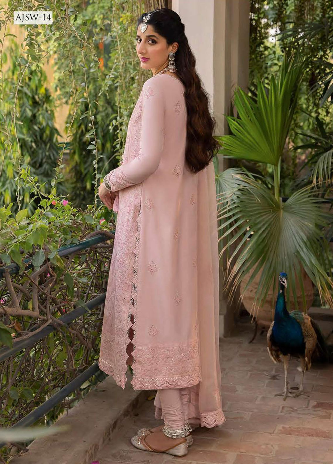 Shadow Work By Asim Jofa Embroidered Lawn Suits Unstitched 3 Piece AJ23SW AJSW-14 - Luxury Festive Collection