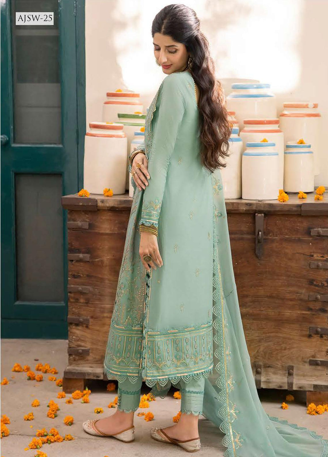 Shadow Work By Asim Jofa Embroidered Viscose Suits Unstitched 3 Piece AJ23SW AJSW-25 - Luxury Festive Collection