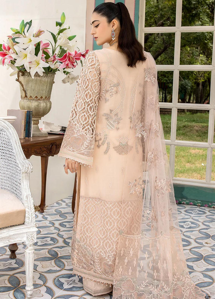 Shafaq By Flossie Embroidered Chiffon Suits Unstitched 3 Piece FS23EX-V7 FE-706 Day Dream - Luxury Collection