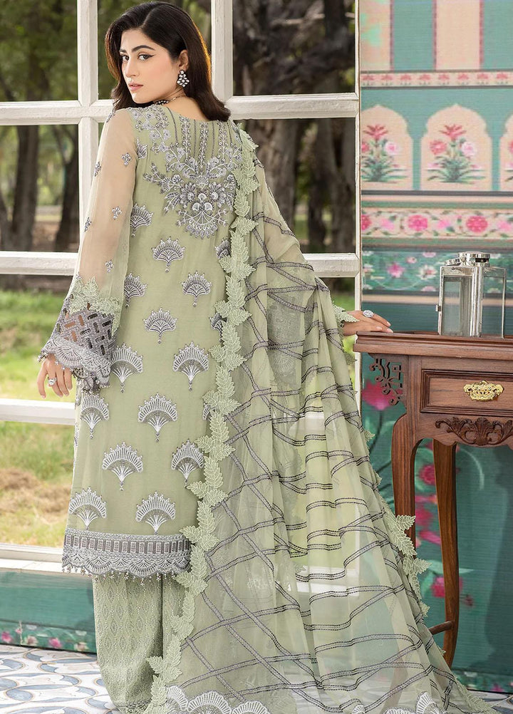 Shafaq By Flossie Embroidered Chiffon Suits Unstitched 3 Piece FS23EX-V7 FE-708 Meadow - Luxury Collection