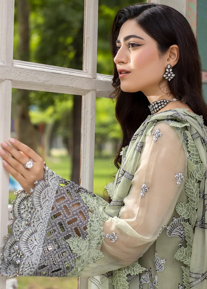 Shafaq By Flossie Embroidered Chiffon Suits Unstitched 3 Piece FS23EX-V7 FE-708 Meadow - Luxury Collection