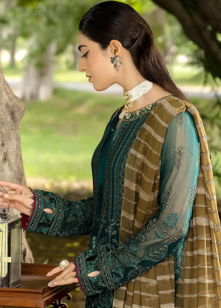 Shafaq By Flossie Embroidered Chiffon Suits Unstitched 3 Piece FS23EX-V7 FE-710 Fleur - Luxury Collection