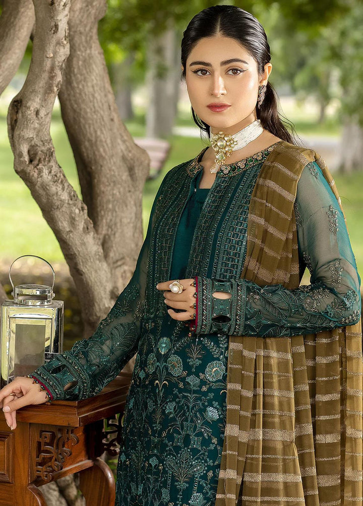 Shafaq By Flossie Embroidered Chiffon Suits Unstitched 3 Piece FS23EX-V7 FE-710 Fleur - Luxury Collection