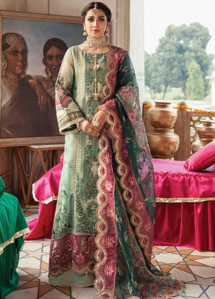 Shagun by Gisele Embroidered Organza Suits Unstitched 3 Piece GL21S 09 Mahpara - Formals Collection