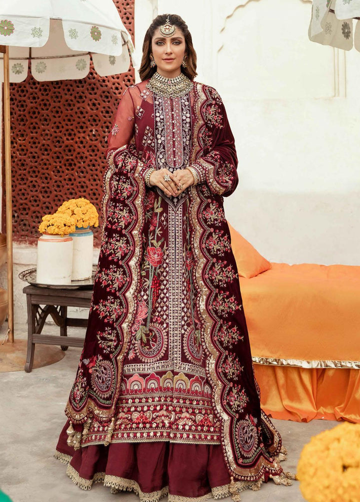 Shagun by Gisele Embroidered Organza Suits Unstitched 3 Piece GL21S 10 Mahjabeen - Formals Collection