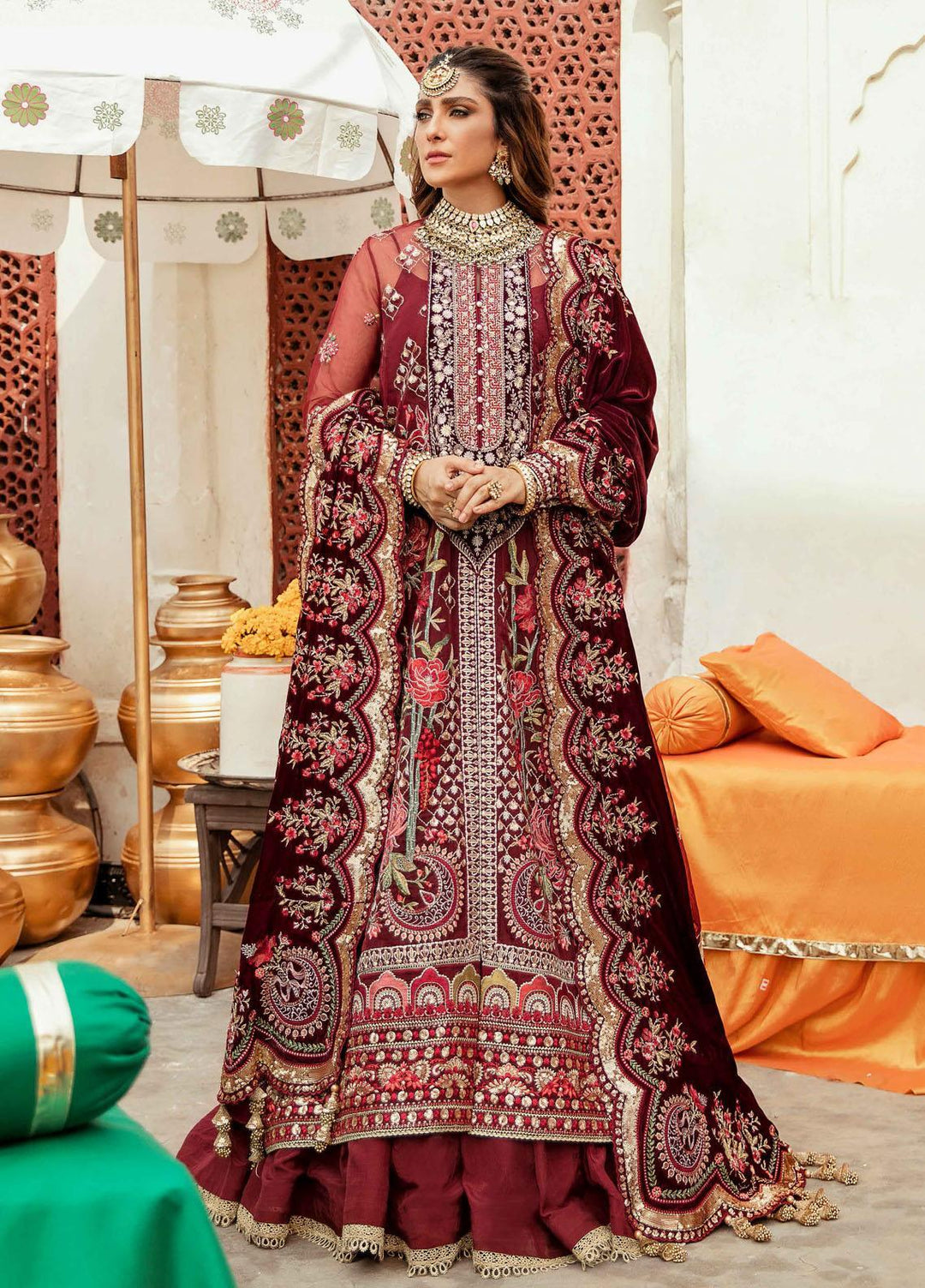 Shagun by Gisele Embroidered Organza Suits Unstitched 3 Piece GL21S 10 Mahjabeen - Formals Collection