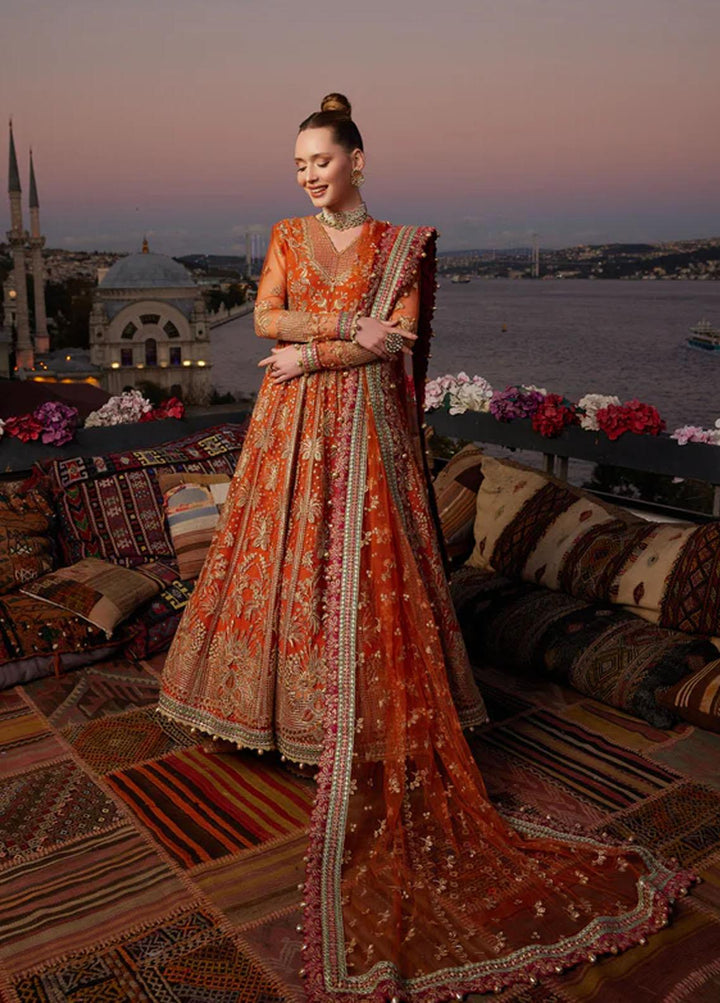 Shagun Imroz By Gisele Embroidered Net Suits Unstitched 3 Piece GL22SI Atesh - Wedding Collection