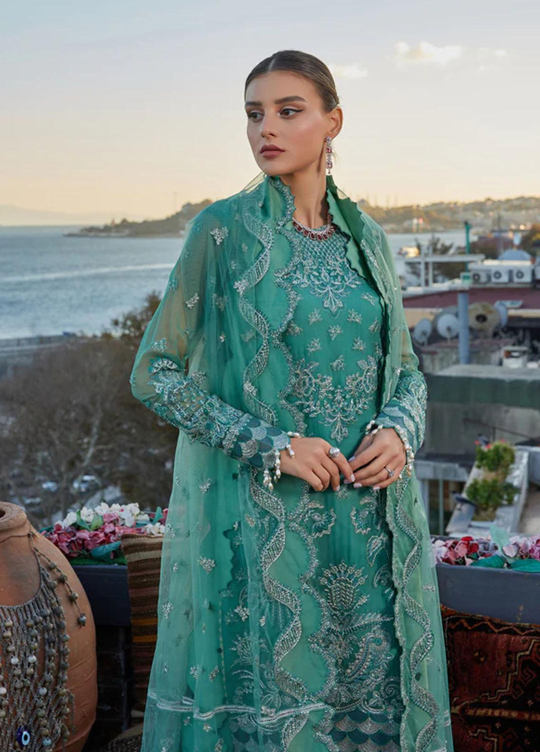 Shagun Imroz By Gisele Embroidered Chiffon Suits Unstitched 3 Piece GL22SI Falak - Wedding Collection