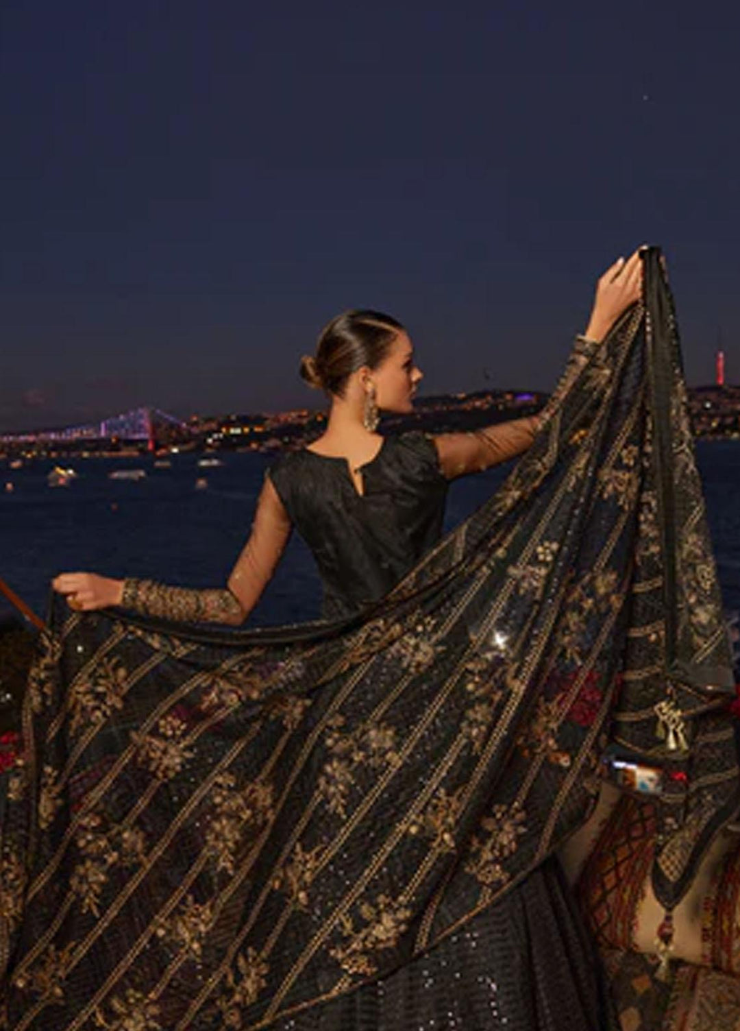 Shagun Imroz By Gisele Embroidered Net Suits Unstitched 3 Piece GL22SI Jawedan - Wedding Collection