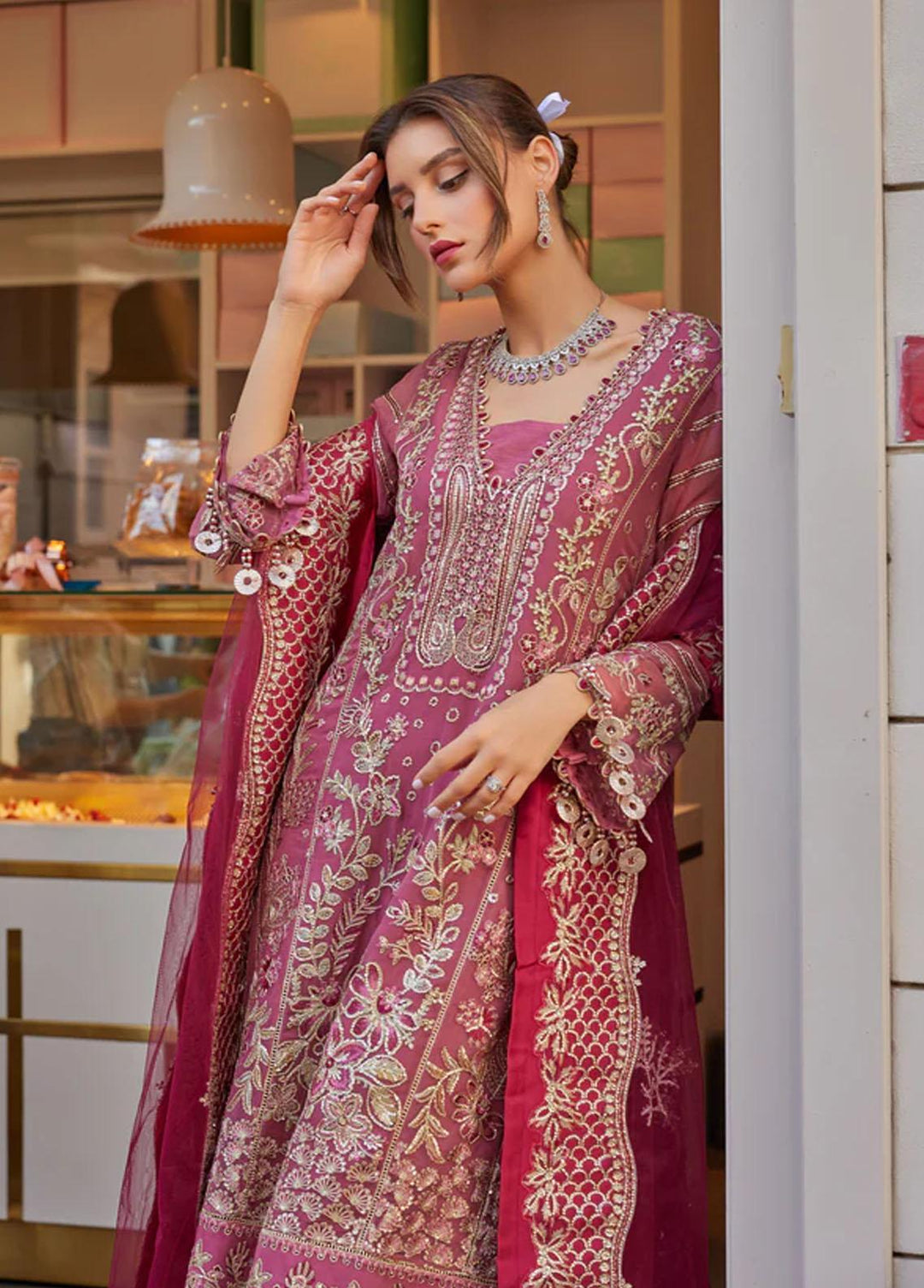 Shagun Imroz By Gisele Embroidered Chiffon Suits Unstitched 3 Piece GL22SI Mehtab - Wedding Collection