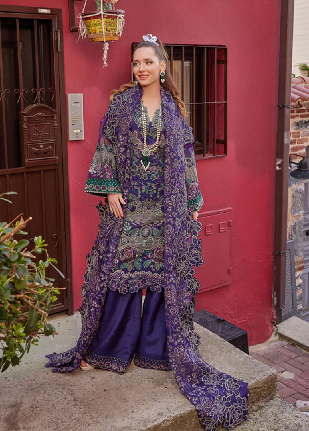 Shagun Imroz By Gisele Embroidered Organza Suits Unstitched 3 Piece GL22SI Sadaf - Wedding Collection