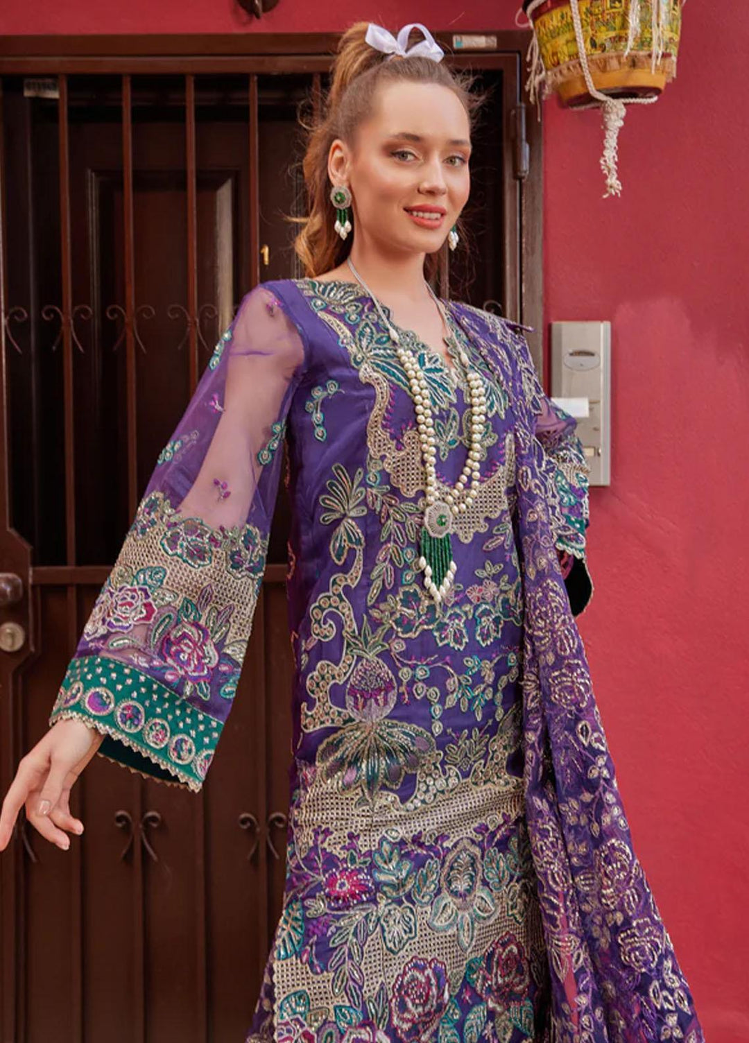 Shagun Imroz By Gisele Embroidered Organza Suits Unstitched 3 Piece GL22SI Sadaf - Wedding Collection