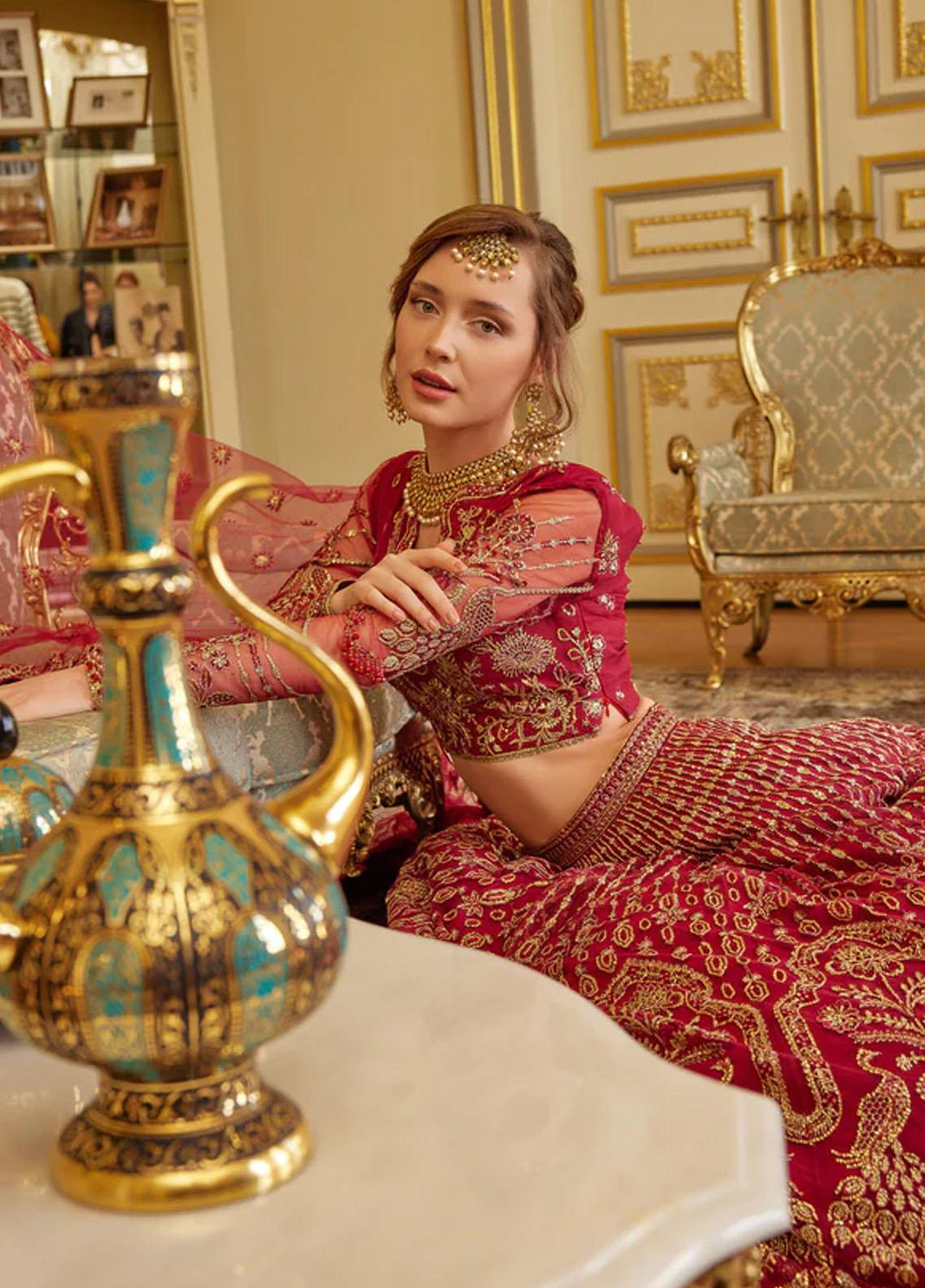 Shagun Imroz By Gisele Embroidered Net Suits Unstitched 3 Piece GL22SI Tabeer - Wedding Collection