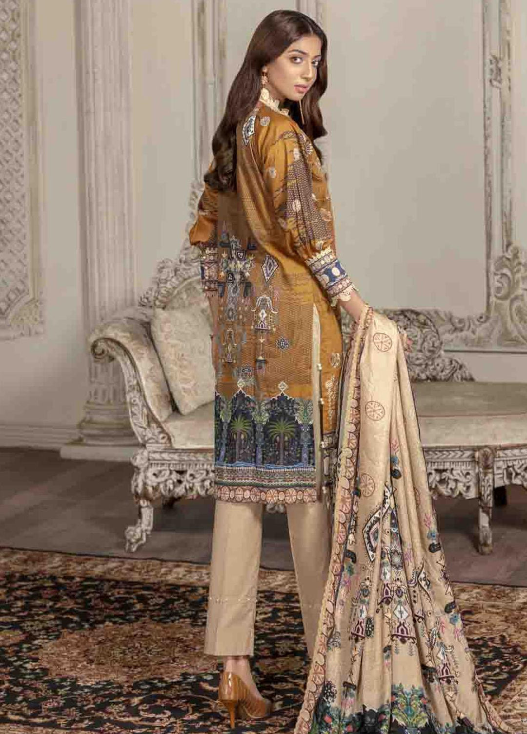 Shahana by Zara Ali Embroidered Lawn Suits Unstitched 3 Piece ZRA21SH SA-01 - Summer Collection