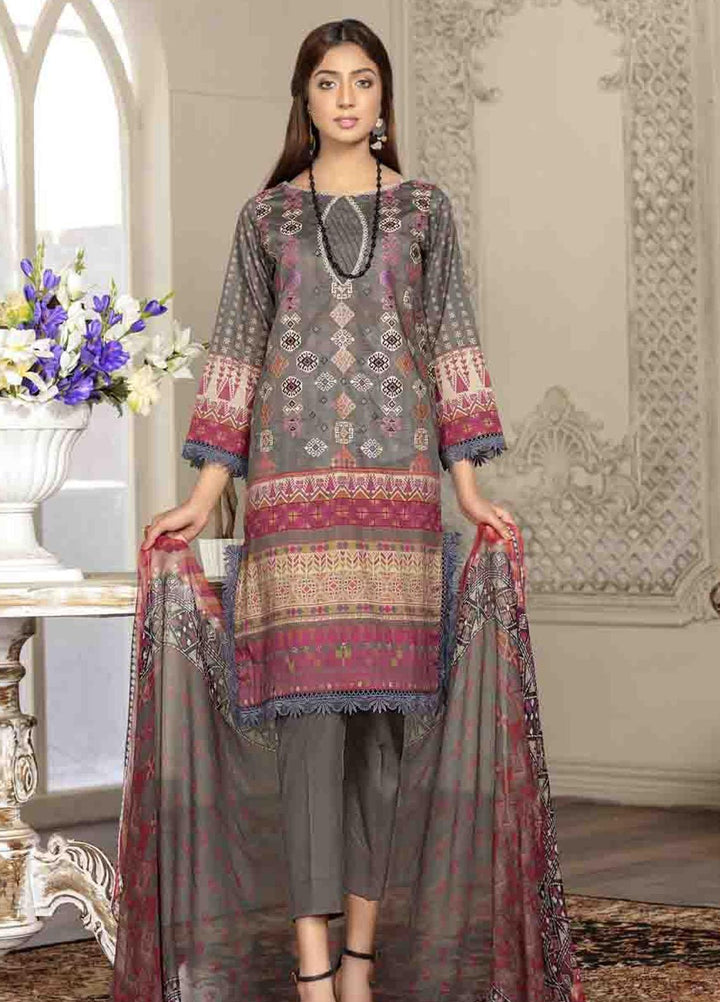 Shahana by Zara Ali Embroidered Lawn Suits Unstitched 3 Piece ZRA21SH SA-06 - Summer Collection