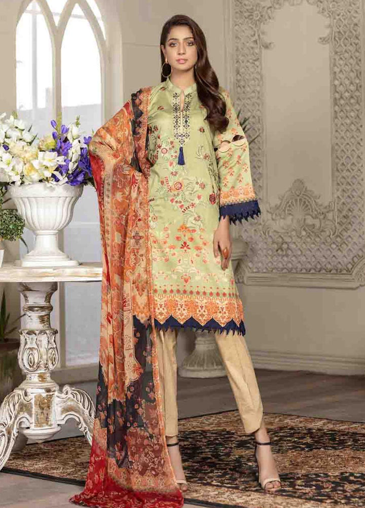 Shahana by Zara Ali Embroidered Lawn Suits Unstitched 3 Piece ZRA21SH SA-07 - Summer Collection