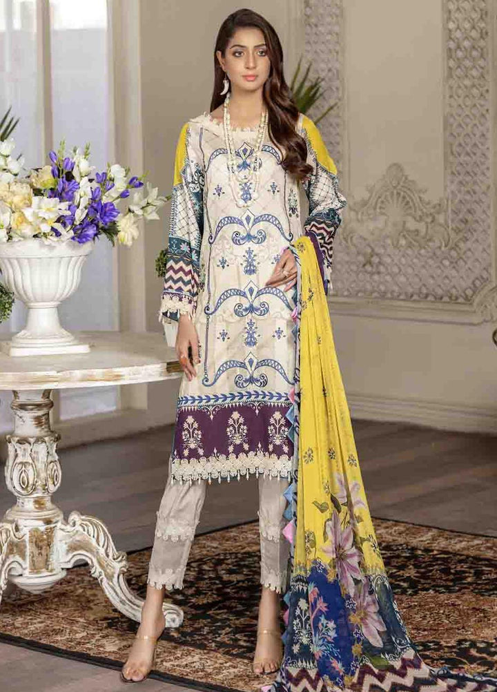 Shahana by Zara Ali Embroidered Lawn Suits Unstitched 3 Piece ZRA21SH SA-08 - Summer Collection