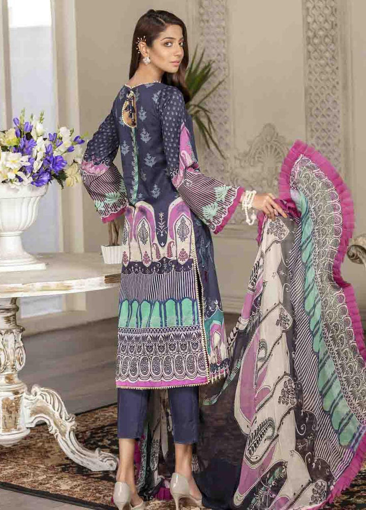 Shahana by Zara Ali Embroidered Lawn Suits Unstitched 3 Piece ZRA21SH SA-09 - Summer Collection