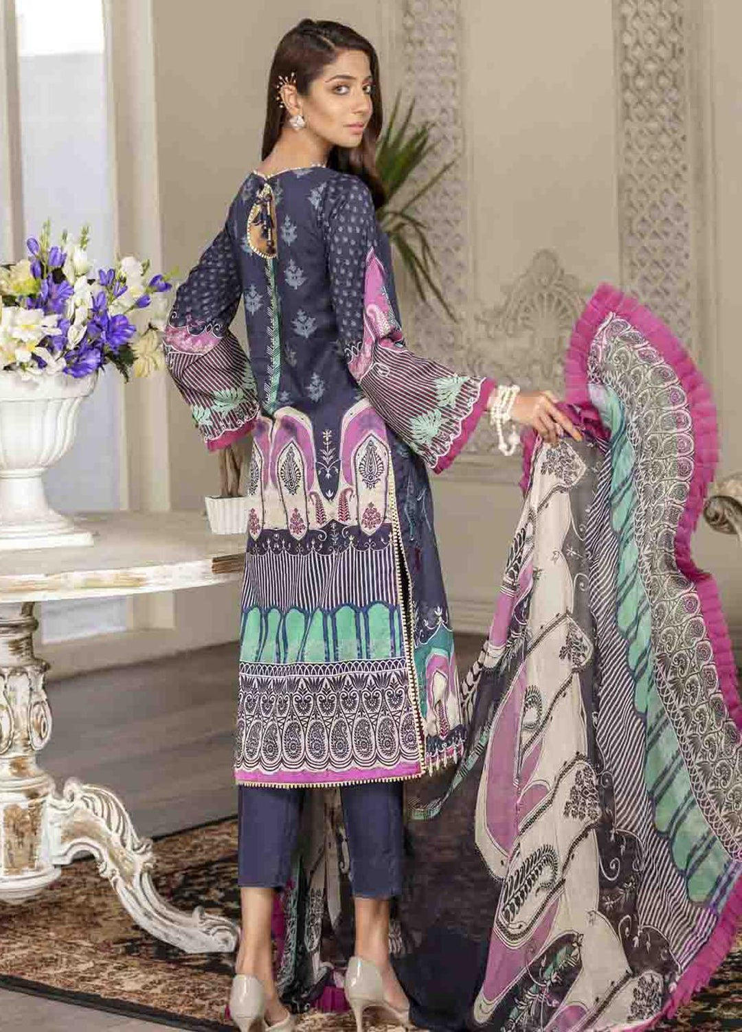 Shahana by Zara Ali Embroidered Lawn Suits Unstitched 3 Piece ZRA21SH SA-09 - Summer Collection