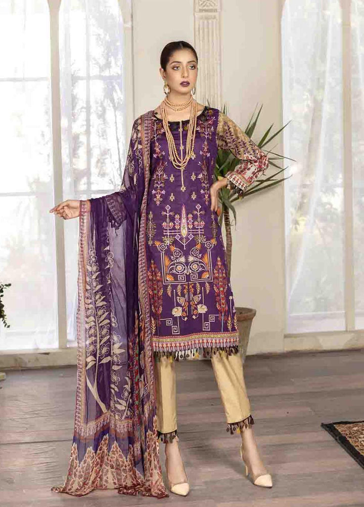 Shahana by Zara Ali Embroidered Lawn Suits Unstitched 3 Piece ZRA21SH SA-11 - Summer Collection