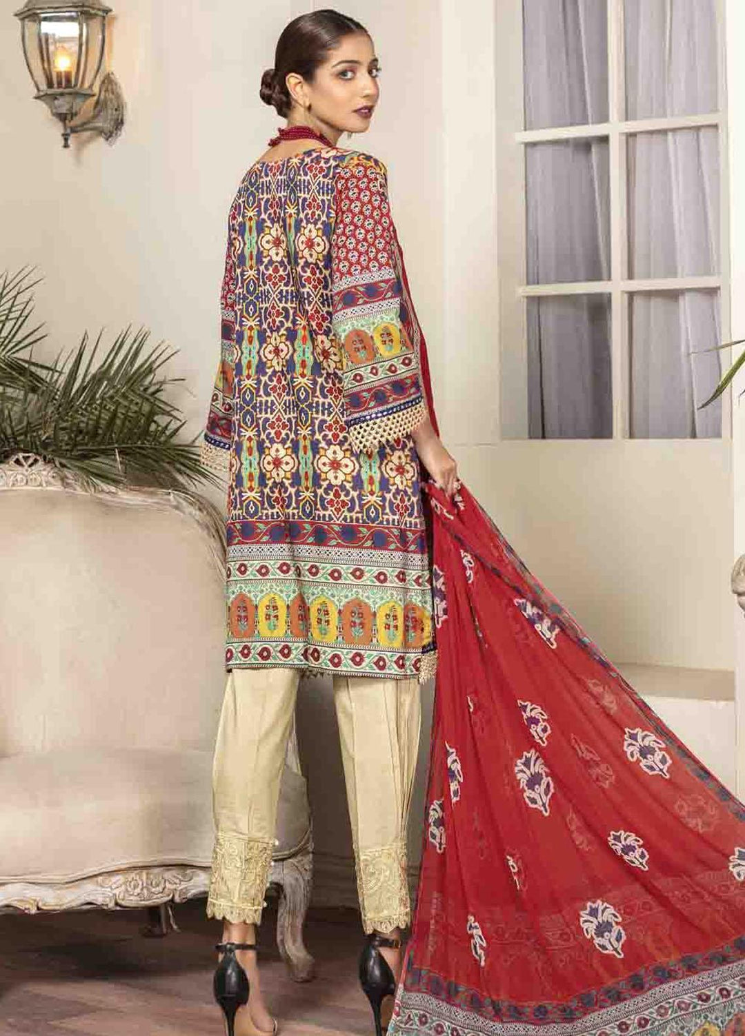 Shahana by Zara Ali Embroidered Lawn Suits Unstitched 3 Piece ZRA21SH SA-12 - Summer Collection