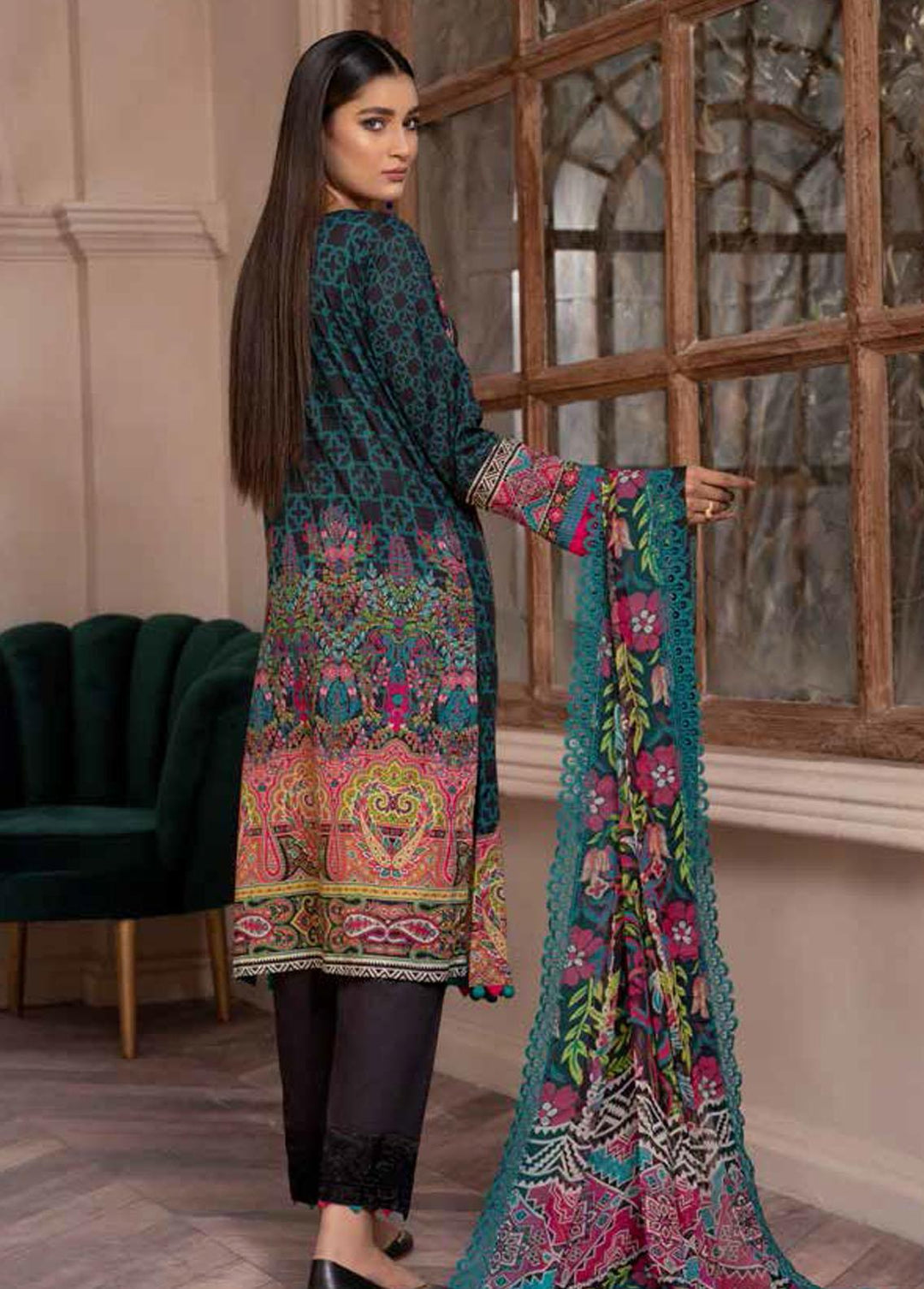 Shahana By Zara Ali Embroidered Lawn Suits Unstitched 3 Piece ZRA22SS S-06 - Spring / Summer Collection