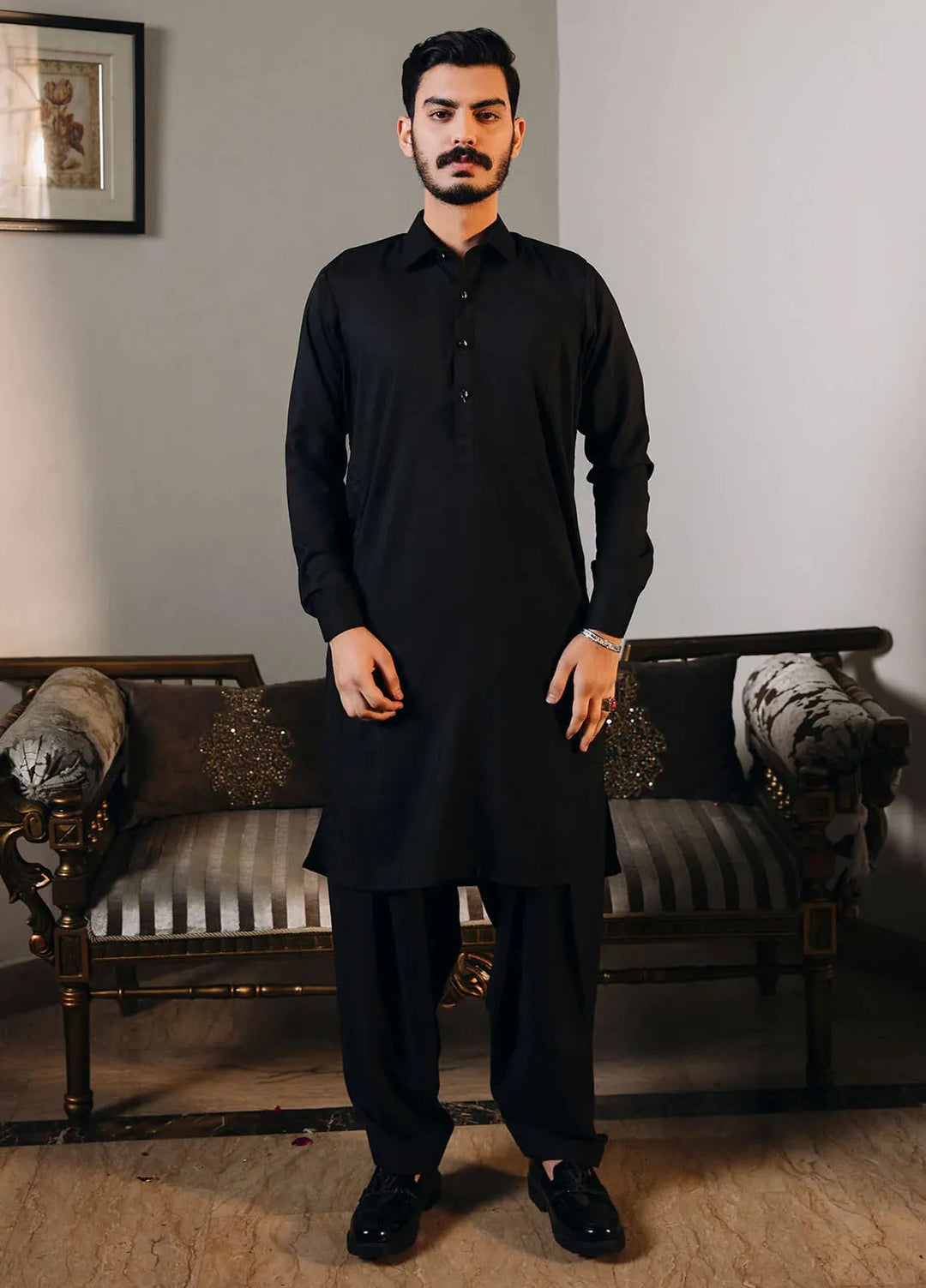 Shahjahan Fancy Men Kurta Pajama - 2PC-B-SK