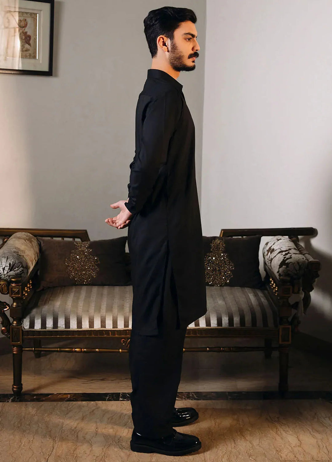 Shahjahan Fancy Men Kurta Pajama - 2PC-B-SK