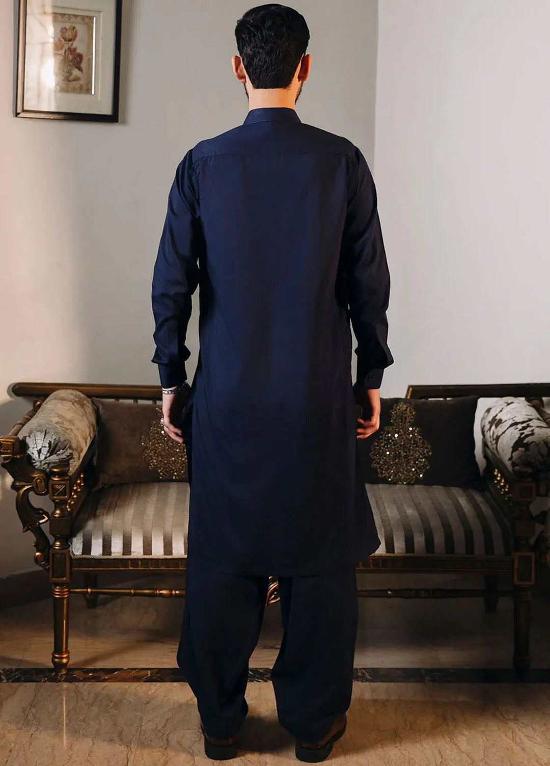 Shahjahan Fancy Men Kurta Pajama - 2PC-BLKS