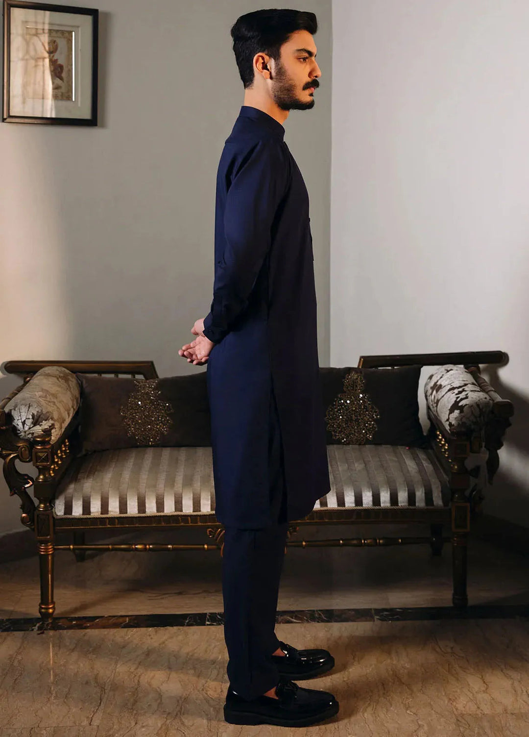 Shahjahan Fancy Men Kurta Pajama - 2PC-BLKT